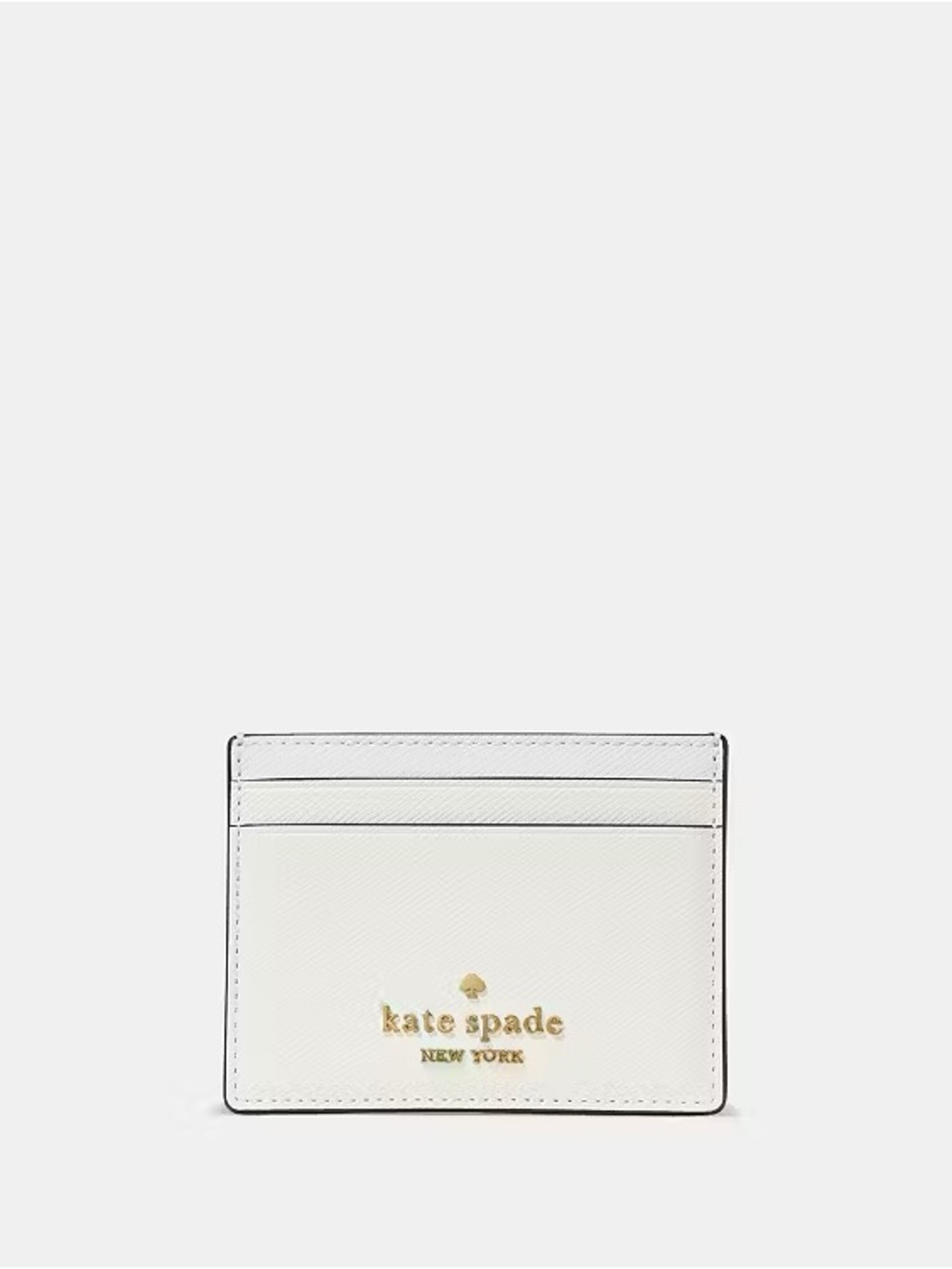 Kate Spade Small Leather Slim Card Holder with Gold Logo, NWT